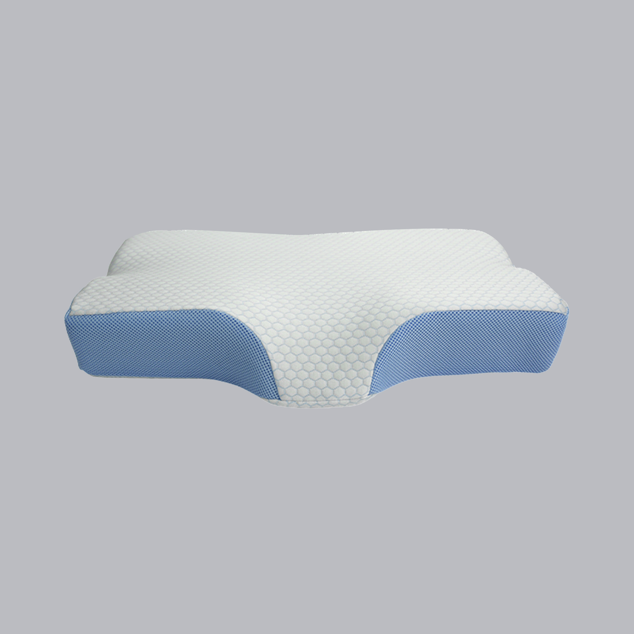 S-shaped na Pinagsama Sa hugis-Arc na White Honeycomb Textured Neck Pillow